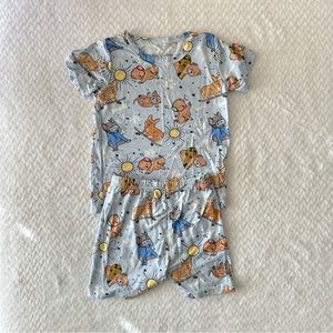 Little Bird Bamboo Pool Puppies Pajamas size 2T